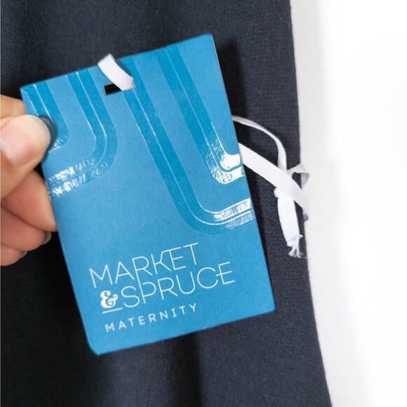 MARKET & SPRUCE Stitch Fix Black Ren Maternity Racerback Midi Dress Women's 2X - Picture 4 of 6